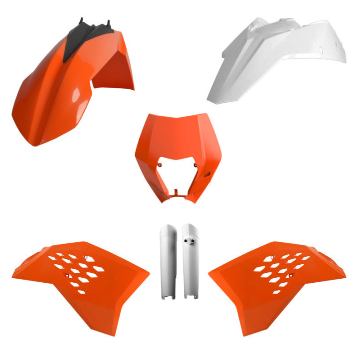 Kit plastique Polisport orange KTM exc 2008-2011 | Oxmoto