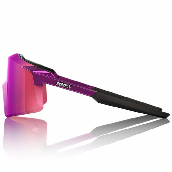 Lunettes de sport 100% aerocraft violet chrome | Oxmoto