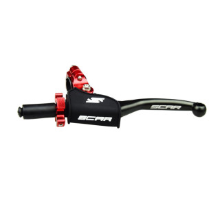 Levier repliable + cocotte universel Scar noir - molette rouge