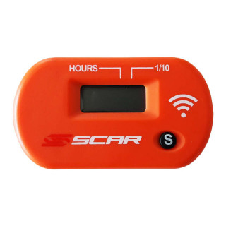 Compteur d'heures Scar Sans-fil avec Velcro orange | Oxmoto