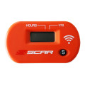 Compteur d'heures Scar Sans-fil avec Velcro orange | Oxmoto