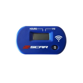 Compteur d'heures Scar Sans-fil avec Velcro bleu | Oxmoto