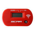 Compteur d'heures Scar Sans-fil avec Velcro rouge | Oxmoto