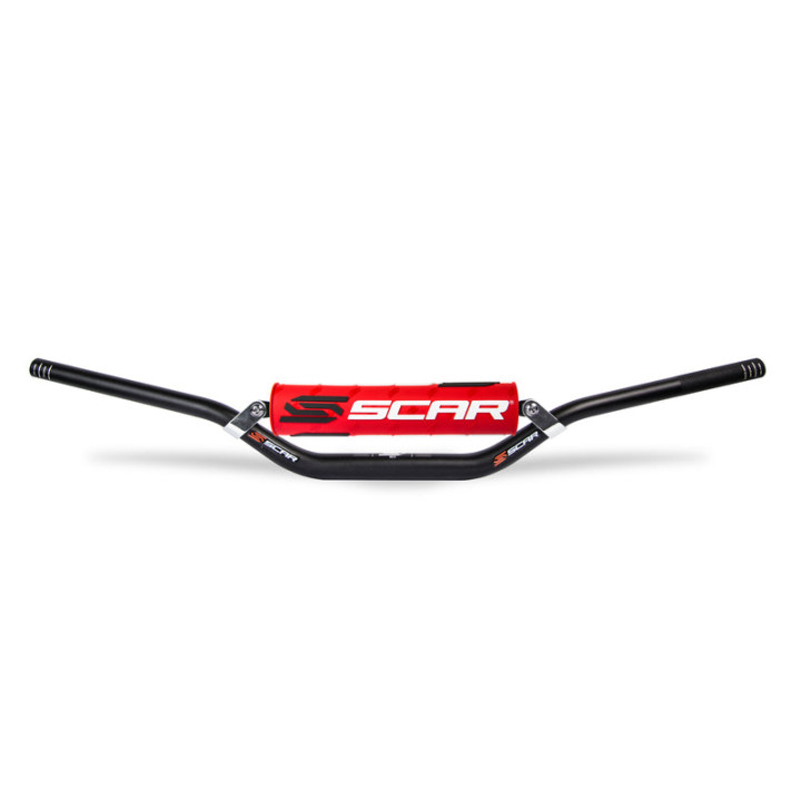 Guidon Scar low noir-mousse rouge | Oxmoto