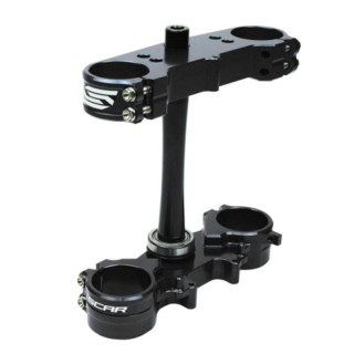 Té de fourche Scar offset 23mm noir Kawasaki kx 250 f 2006-2018