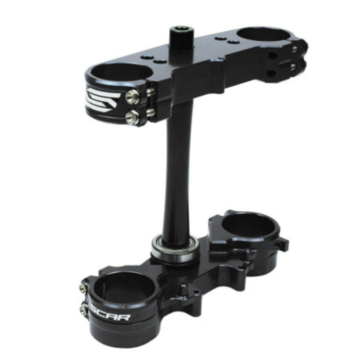 Té de fourche Scar offset 23mm noir Kawasaki kx 250 f 2006-2018