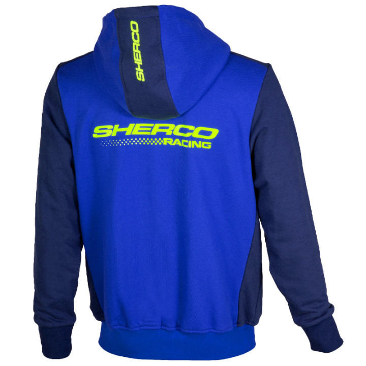 Sweat à capuche sherco paddock bleu | Oxmoto