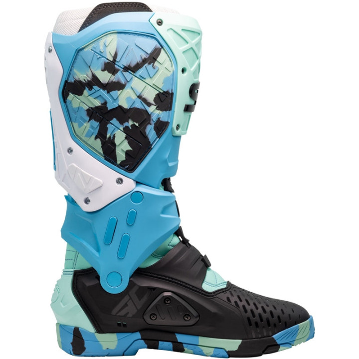Bottes Sidi Crossair X - Messy / Cyan | Oxmoto