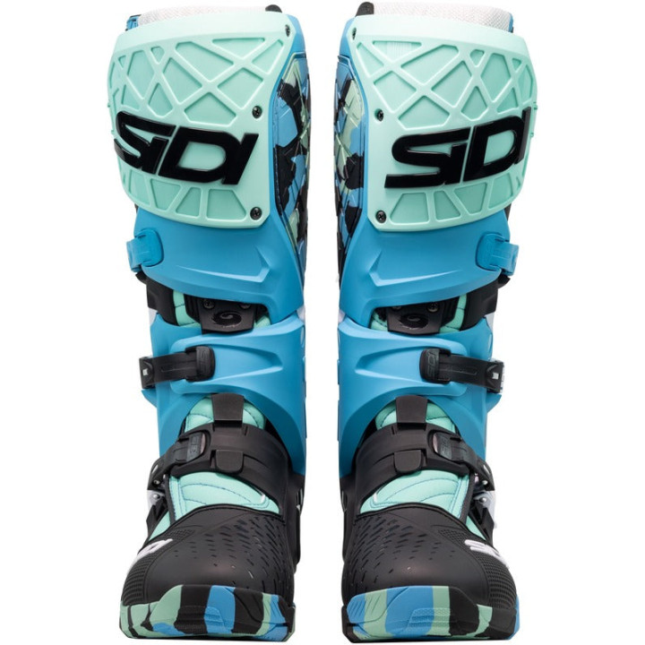 Bottes Sidi Crossair X - Messy / Cyan | Oxmoto