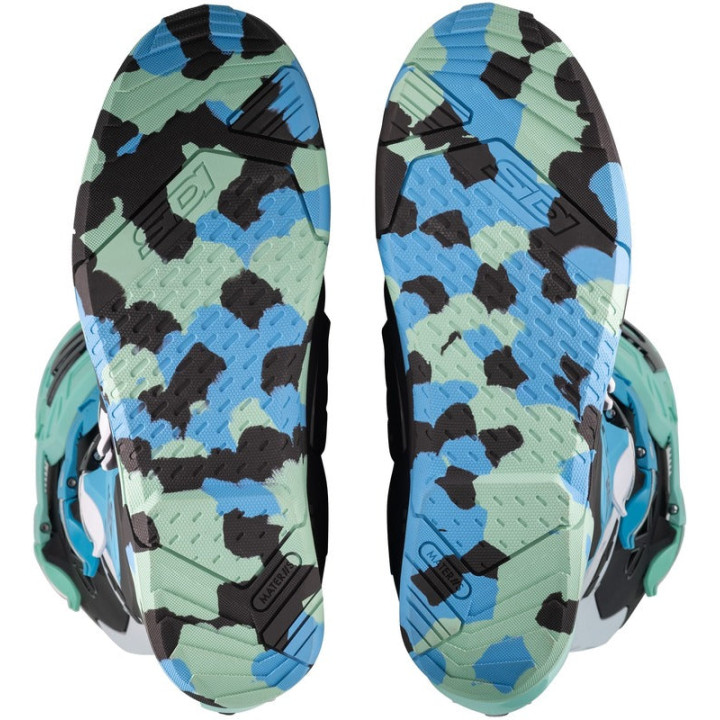 Bottes Sidi Crossair X - Messy / Cyan | Oxmoto