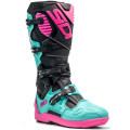Bottes Sidi Crossfire 3 SRS - noir / Menthe / rose | Oxmoto