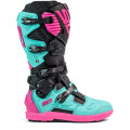Bottes Sidi Crossfire 3 SRS - noir / Menthe / rose | Oxmoto