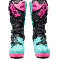 Bottes Sidi Crossfire 3 SRS - noir / Menthe / rose | Oxmoto