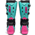 Bottes Sidi Crossfire 3 SRS - noir / Menthe / rose | Oxmoto