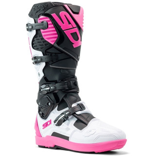 Bottes Sidi Crossfire 3 SRS - noir / blanc / rose | Oxmoto