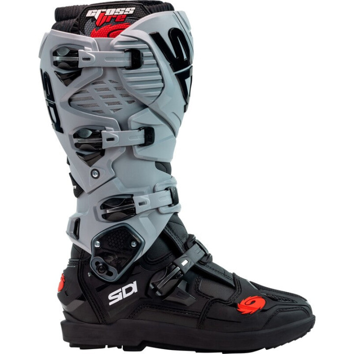 Bottes Sidi Crossfire 3 SRS - noir / Cendre | Oxmoto