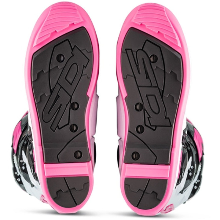 Bottes Sidi Crossfire 3 SRS - noir / blanc / rose | Oxmoto