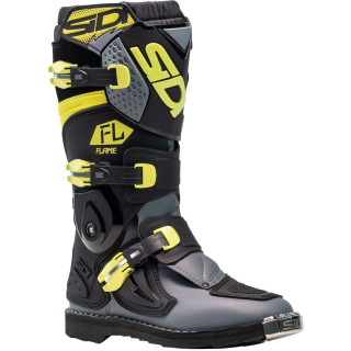 Bottes enfants Sidi Flame - noir / Citron / gris | Oxmoto