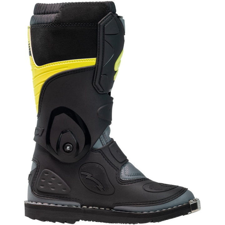 Bottes enfants Sidi Flame - noir / Citron / gris | Oxmoto