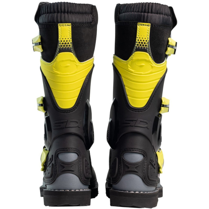 Bottes enfants Sidi Flame - noir / Citron / gris | Oxmoto