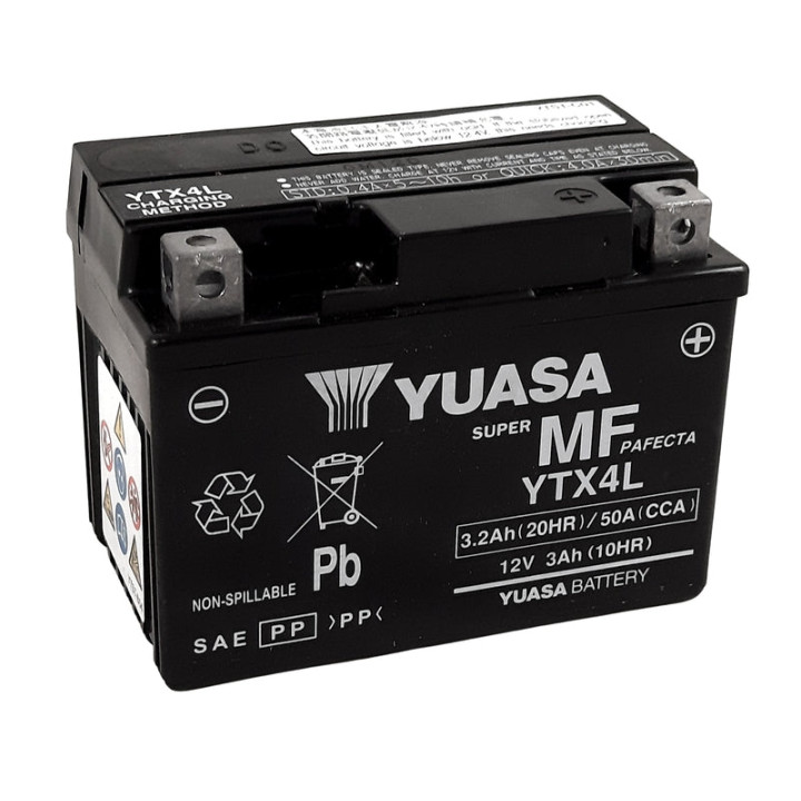 Batterie YUASA conventionnelle sans pack acide - YB4L-A