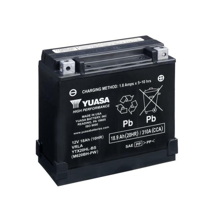 Batterie YUASA sans entretien avec pack acide - YT12B-BS