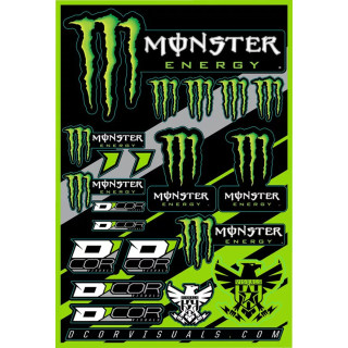 Planche de stickers monster DCor | Oxmoto