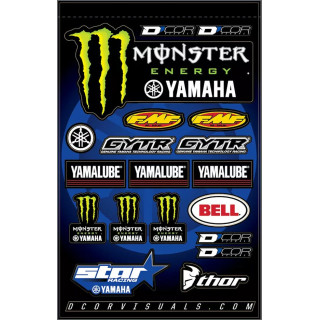 Planche de stickers Yamaha star DCor monster | Oxmoto