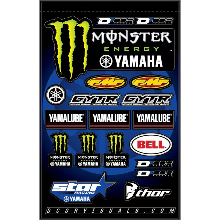 Planche de stickers Yamaha star DCor monster | Oxmoto