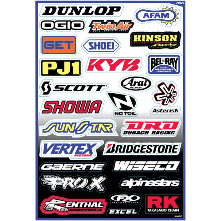 Planche de stickers factory effex multimarque 43200712