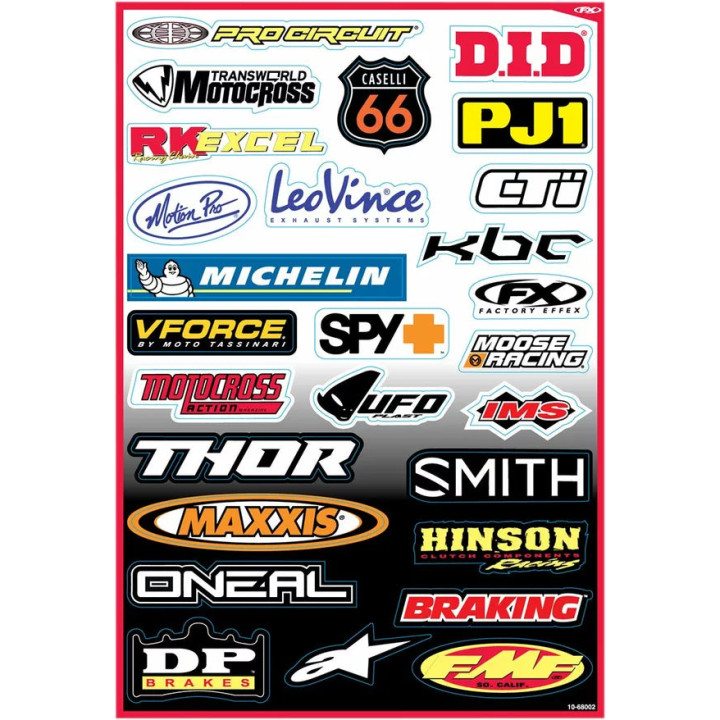 Planche de stickers factory effex multimarque 43200713