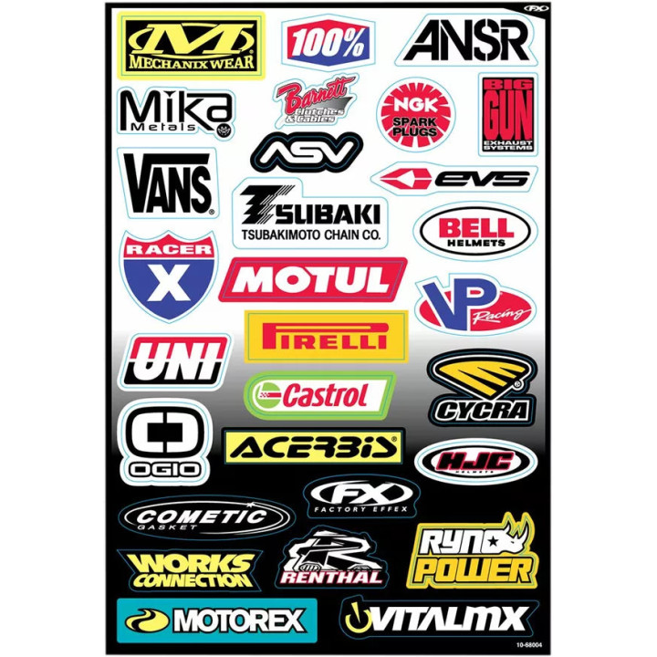 Planche de stickers factory effex multimarque 43200714