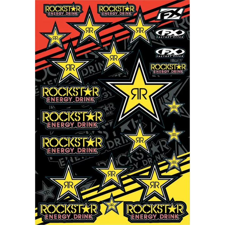 Planche de stickers rockstar energy fx 43201431 | Oxmoto