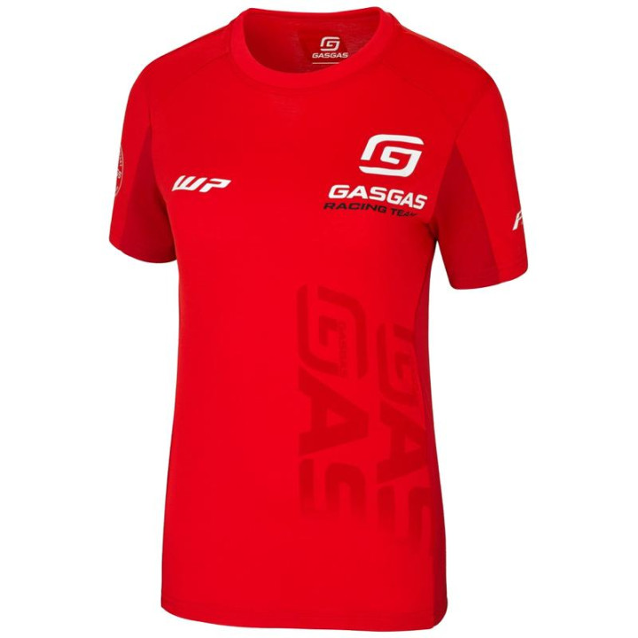 T-shirt femme Gas Gas team wear rouge 2025 | Oxmoto