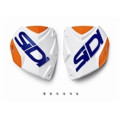 Plaque tibiale Sidi crossfire 2 blanc/orange/bleu | Oxmoto