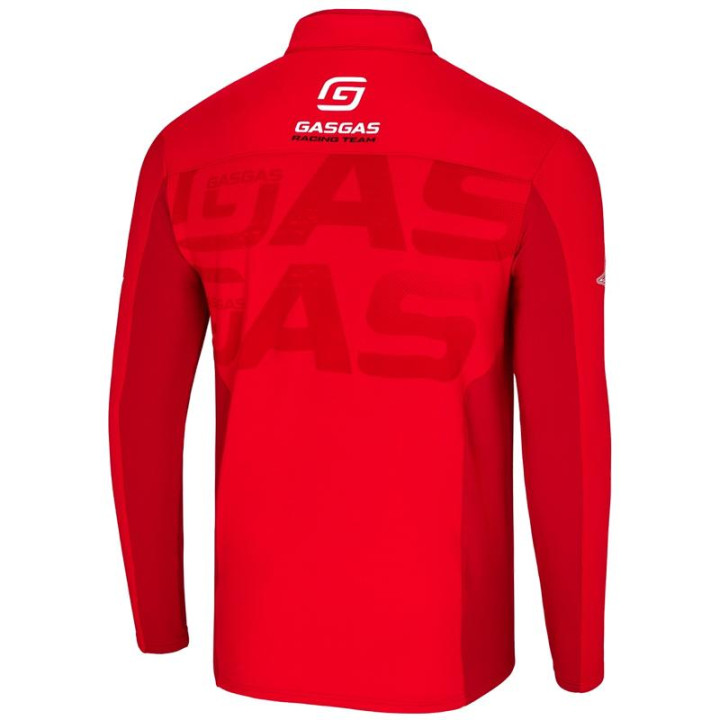 Sweat demi-zip Gas Gas team wear rouge 2025 | Oxmoto