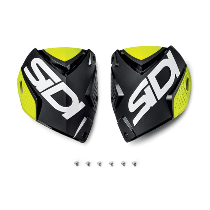 Plaque tibiale Sidi crossfire 2 noir/jaune | Oxmoto