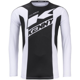 Maillot KENNY track zoom noir/blanc | Oxmoto