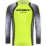 maillot kenny force pixel blanc/jaune fluo