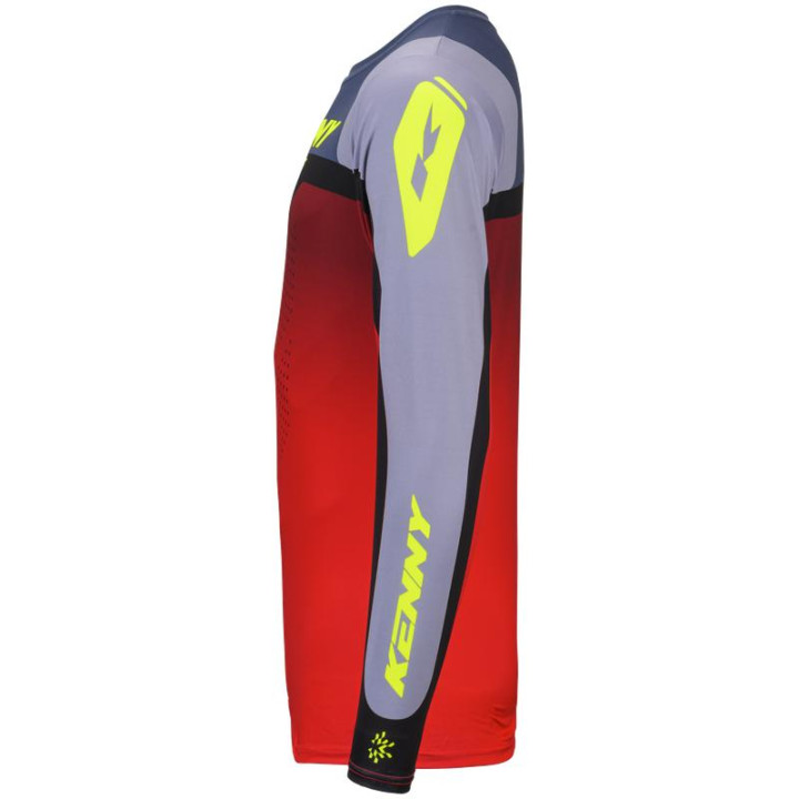 Maillot KENNY force beach gris/rouge | Oxmoto