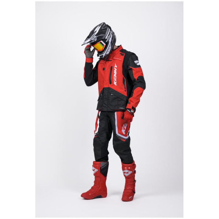 Veste enduro KENNY titanium rouge | Oxmoto