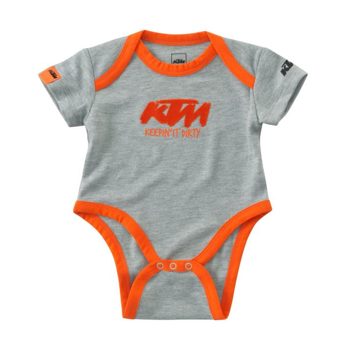 Ensemble de 2 body bébé KTM gris et blanc été | Oxmoto