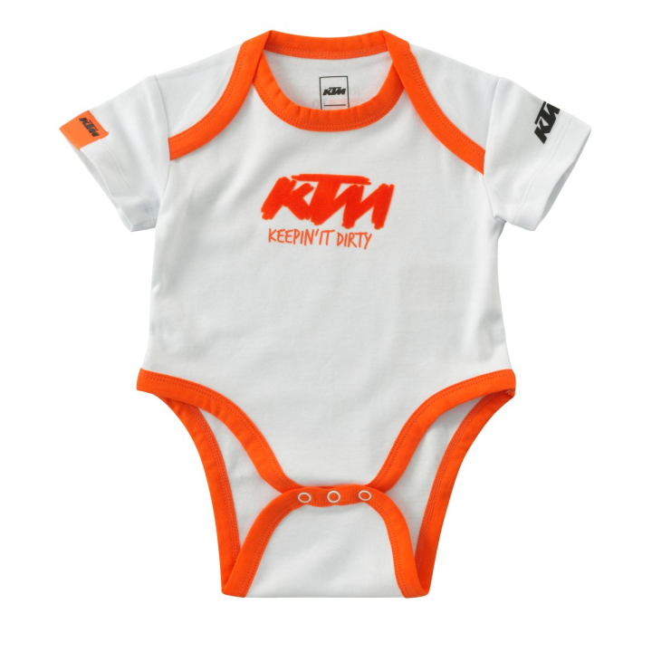 Ensemble de 2 body bébé KTM gris et blanc été | Oxmoto