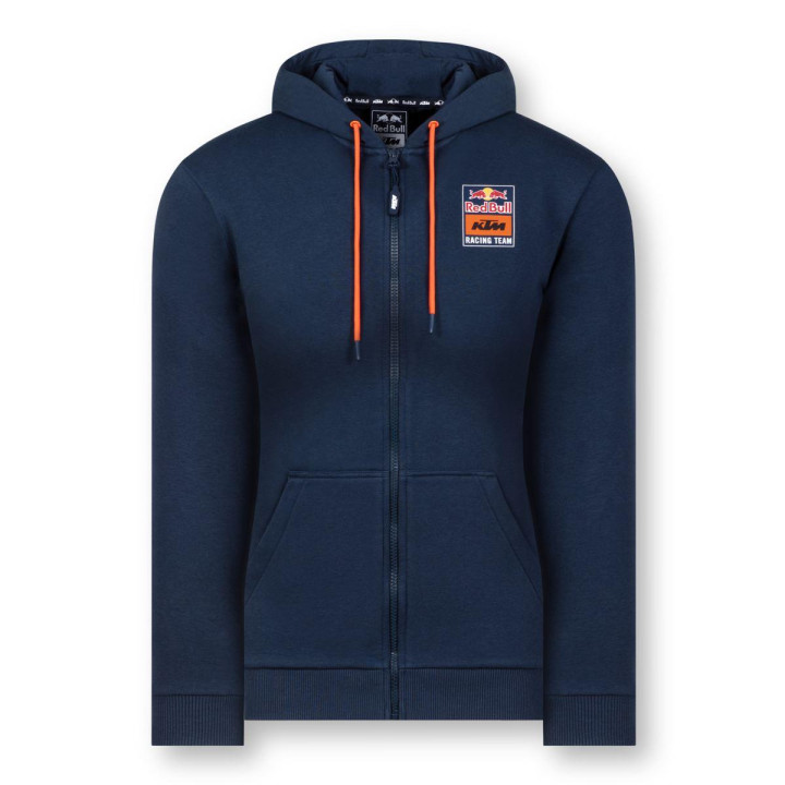 Sweat zippé femme KTM backprint red bull navy | Oxmoto