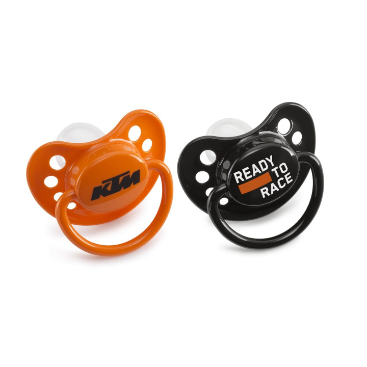 Tétines de bébé KTM orange et noir | Oxmoto