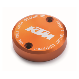Couvercle de maitre cylindre de frein avant rond orange KTM