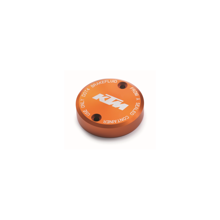 Couvercle de maitre cylindre de frein avant rond orange KTM