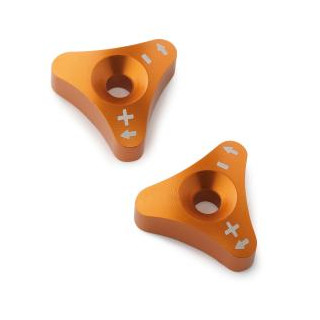 Jeu de molettes de réglage rapide KTM factory orange pour fourche wp