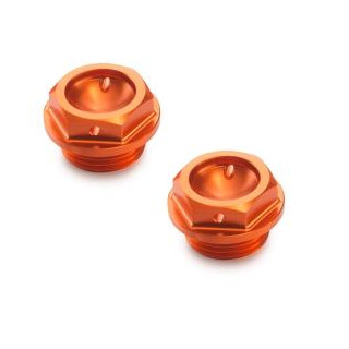 Jeu de bouchons de vidange orange KTM | Oxmoto