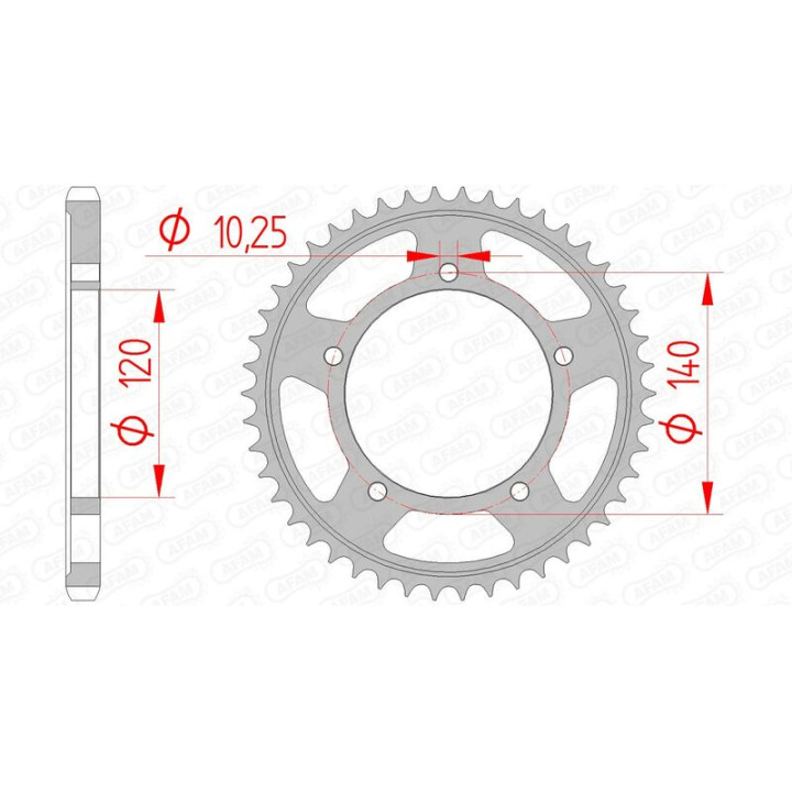 Couronne AFAM acier standard 14604 - 525 1074526004 | Oxmoto